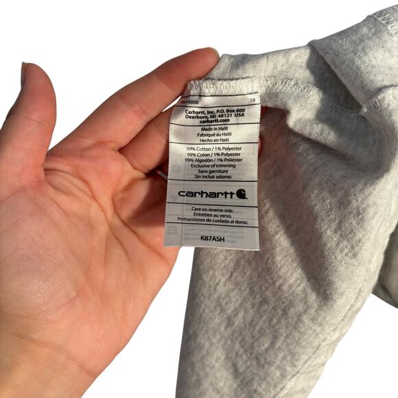 Carhartt Workwear Pocket T-Shirt Gray Heather Short Sleeve XL Heavyweight - Picture 8 of 8